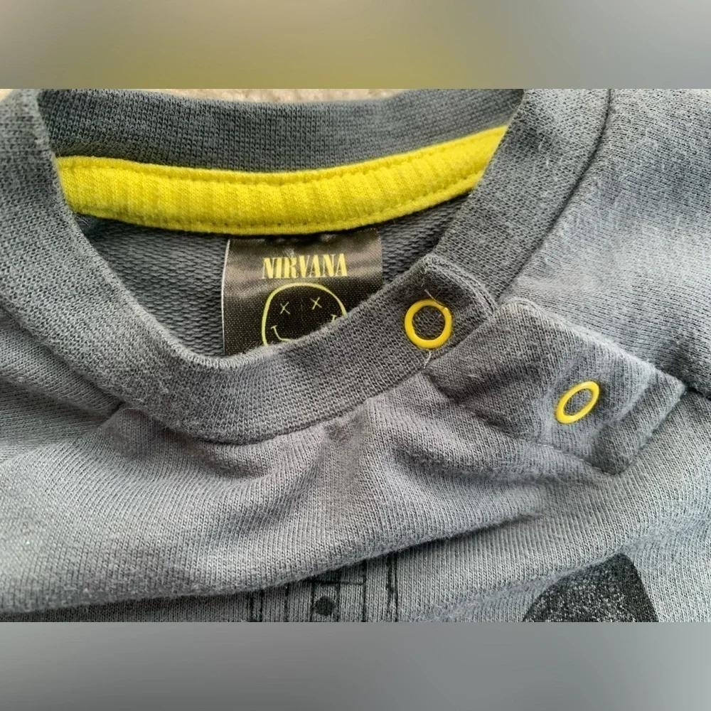 Nirvana 0-3 Months Band Pullover Sweatshirt And Joggers Outfit Set